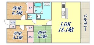 ジークレフ六甲の丘B棟の物件間取画像